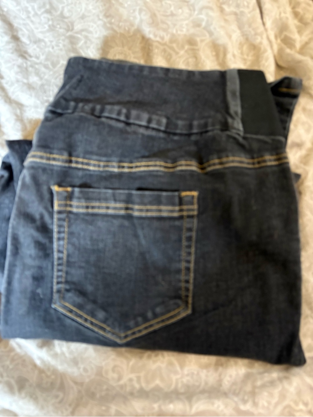 Woman Within Smooth Waisr Jeans Boot Cut Black 18WP